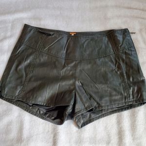 Free People Leather Shorts